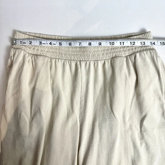 Women's Zara Cotton Jogger Pants Beige Size Medium - Picture 7 of 12